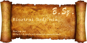 Bisztrai Szénia névjegykártya